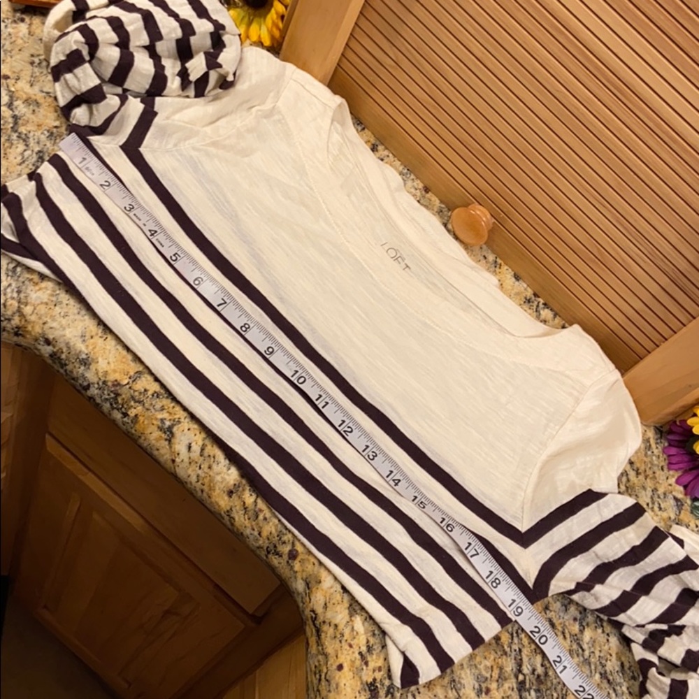 Loft long sleeve cream/black stripe top Large - Picture 11 of 16